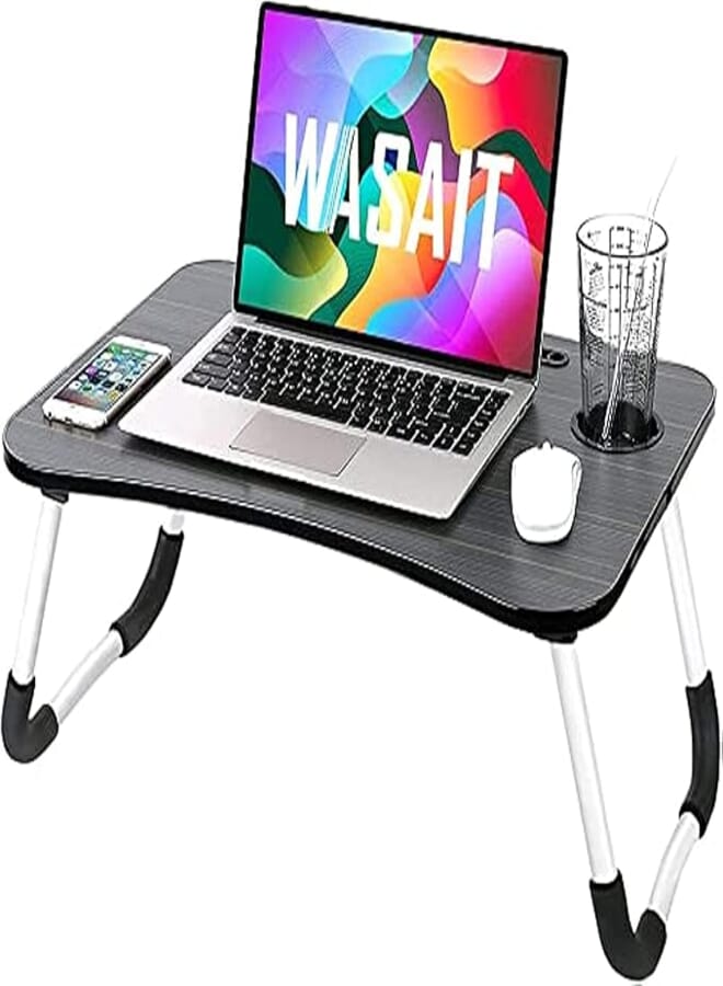 1St Table Laptop Desk Bed Foldable Lazy Black